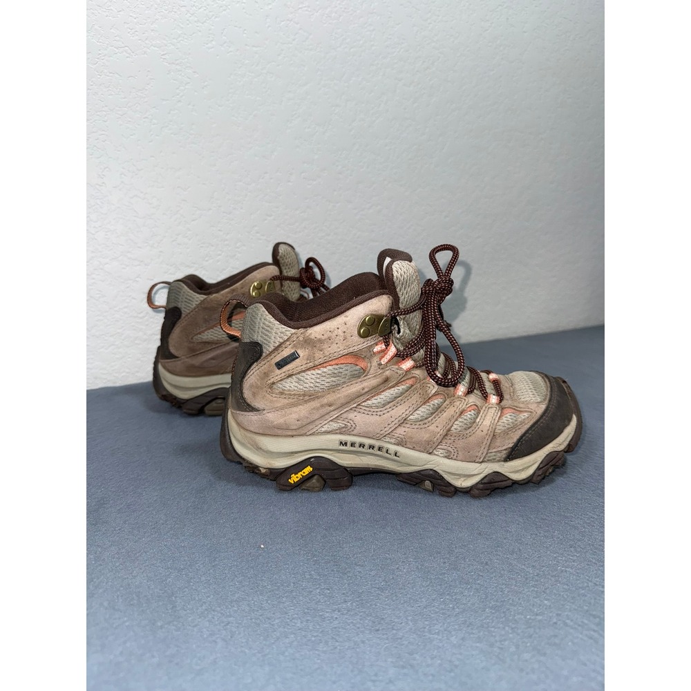 Merrell Moab 3 Mid Waterproof Hiking Boots Womens 8 Brown J500232 Vibram